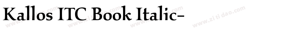 Kallos ITC Book Italic字体转换